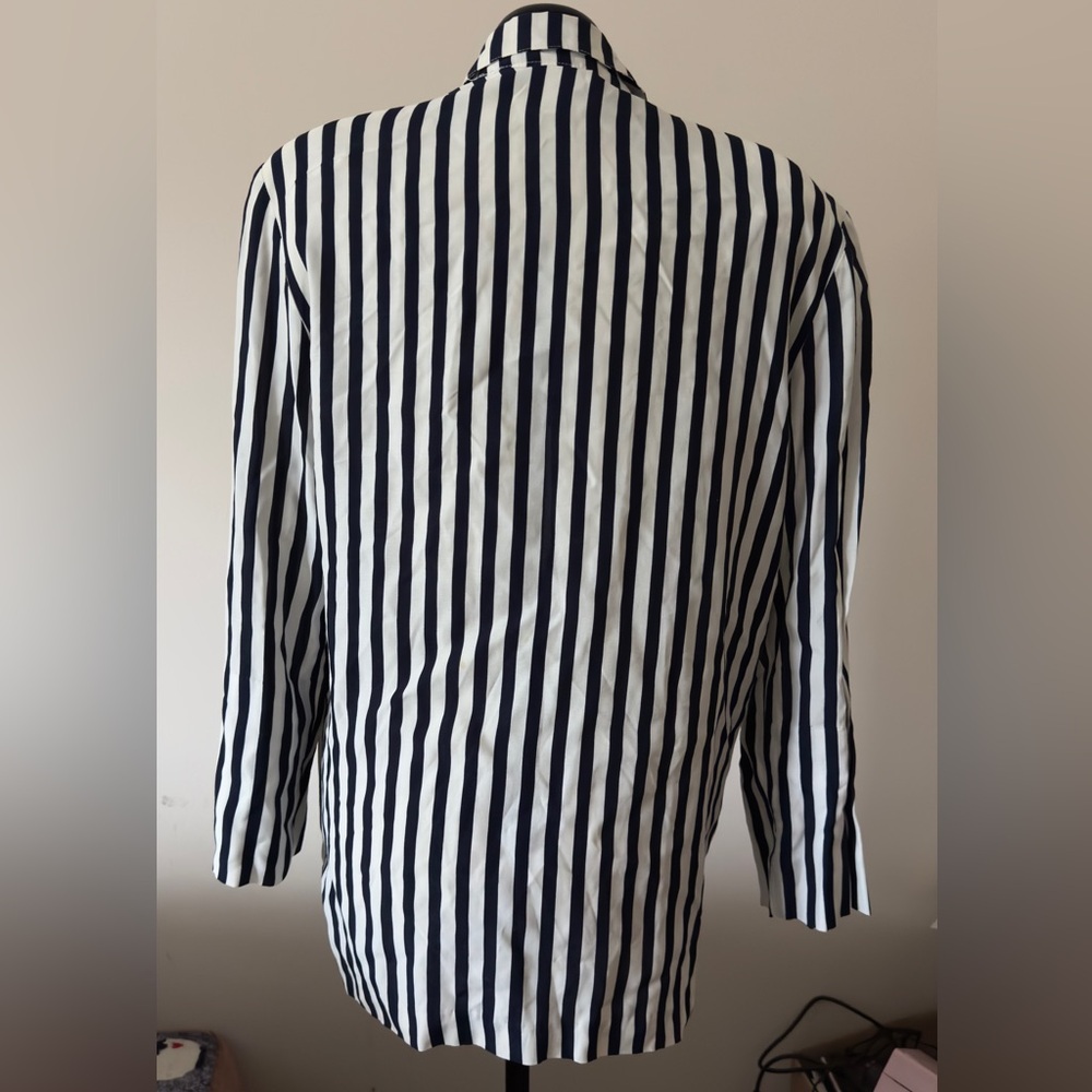 Michelle Stuart Black and White Striped Jacket - Picture 3 of 5